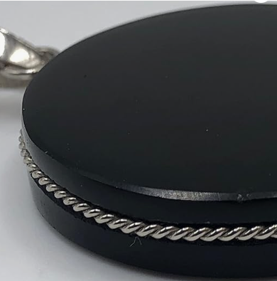 Obsidian Disk Pendants