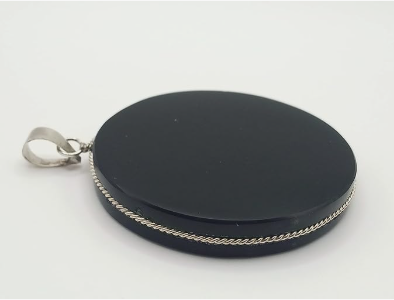 Obsidian Disk Pendants