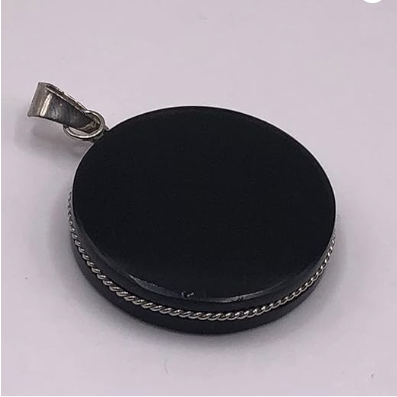 Obsidian Disk Pendants