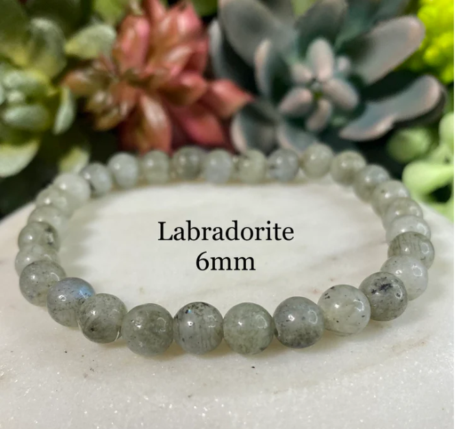 6mm Labradorite Bead Bracelet