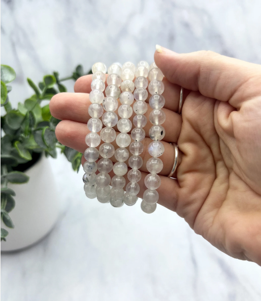 Moonstone bead bracelet