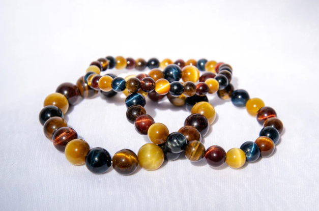 Triple Tiger's Eye Bead Bracelet