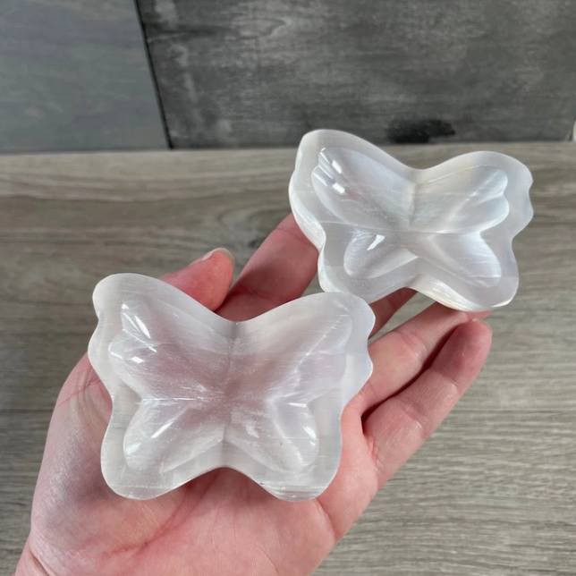 Selenite Butterfly Bowl