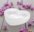 Selenite Heart Shaped Bowl 4"