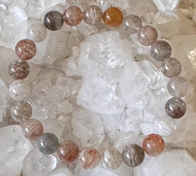 8mm Thousand Layer Quartz Bead Bracelet