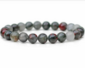 8mm Bloodstone Bead Bracelet