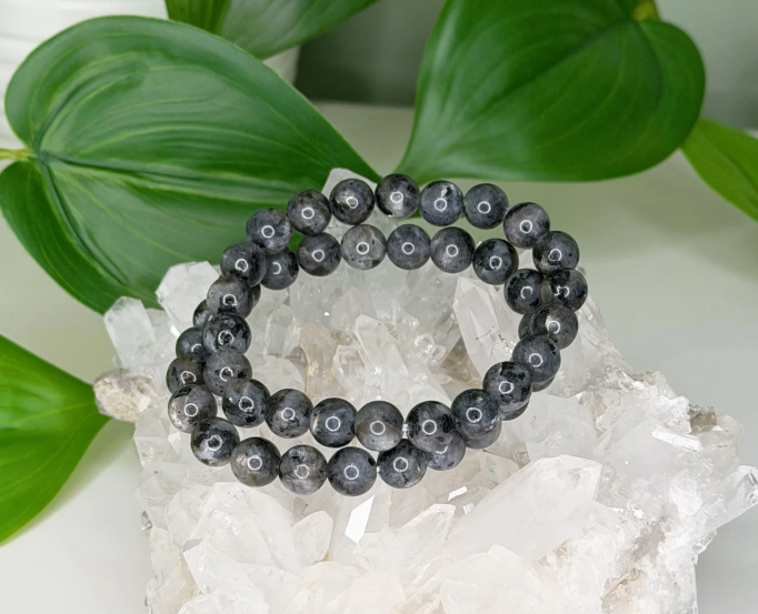8mm Larvikite Bead Bracelet