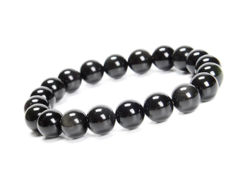 8mm Rainbow Obsidian Bead Bracelet