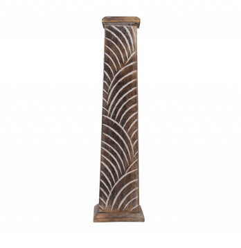 Feather Design Wood Incense Tower