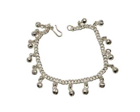 Silvertone anklet w/ Bells