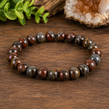 8mm Tiger Iron Bead Bracelet