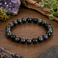 8mm Rainbow Obsidian Bead Bracelet