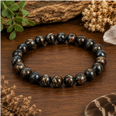 8mm Astrophyllite Bead Bracelet