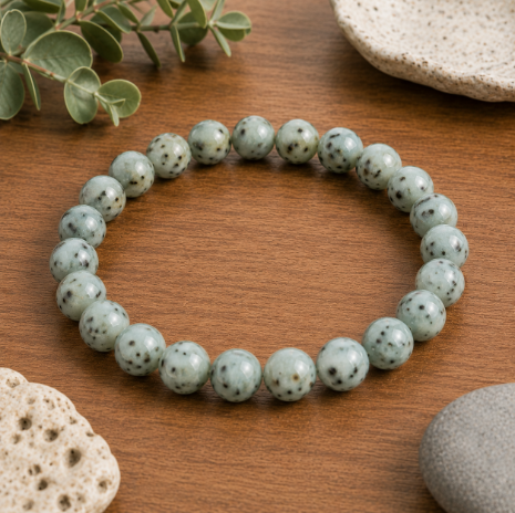 8mm Kiwi Jasper Bracelet