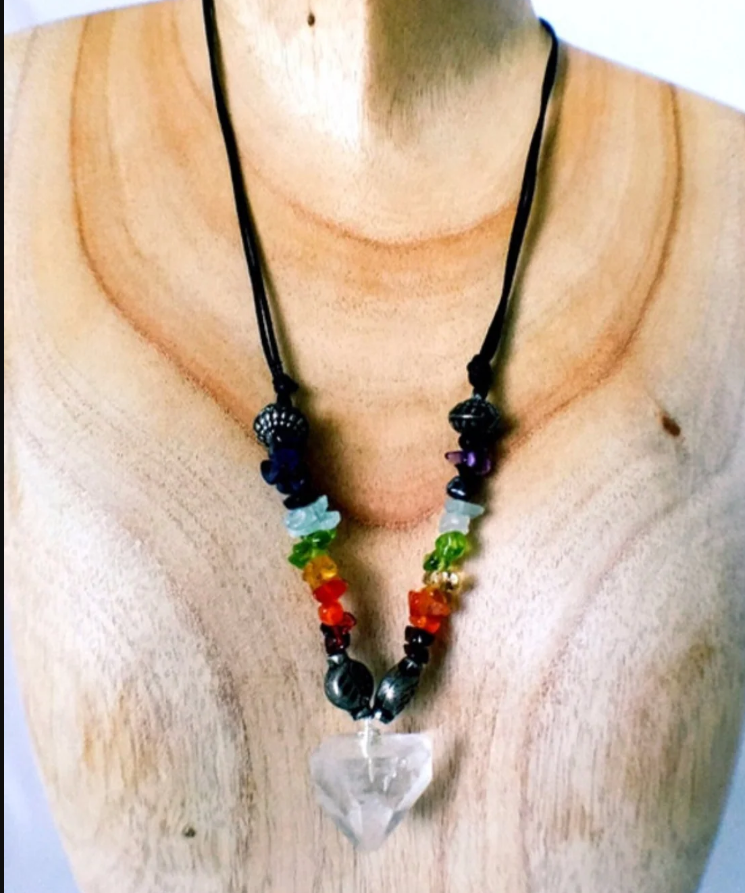 Apophyllite Point Chakra Necklace