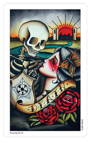 Eight Coins' Tattoo Tarot Borderless Miniature Edition by Eight Elian-James Showell