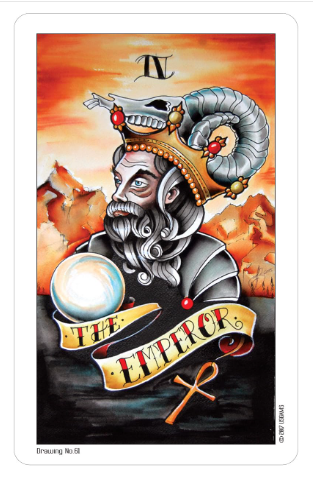 Eight Coins' Tattoo Tarot Borderless Miniature Edition by Eight Elian-James Showell