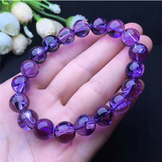 Amethyst bead bracelet