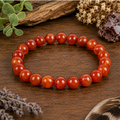 8mm Carnelian Bead Bracelet