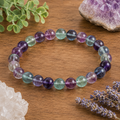 Rainbow Fluorite Bead Bracelet