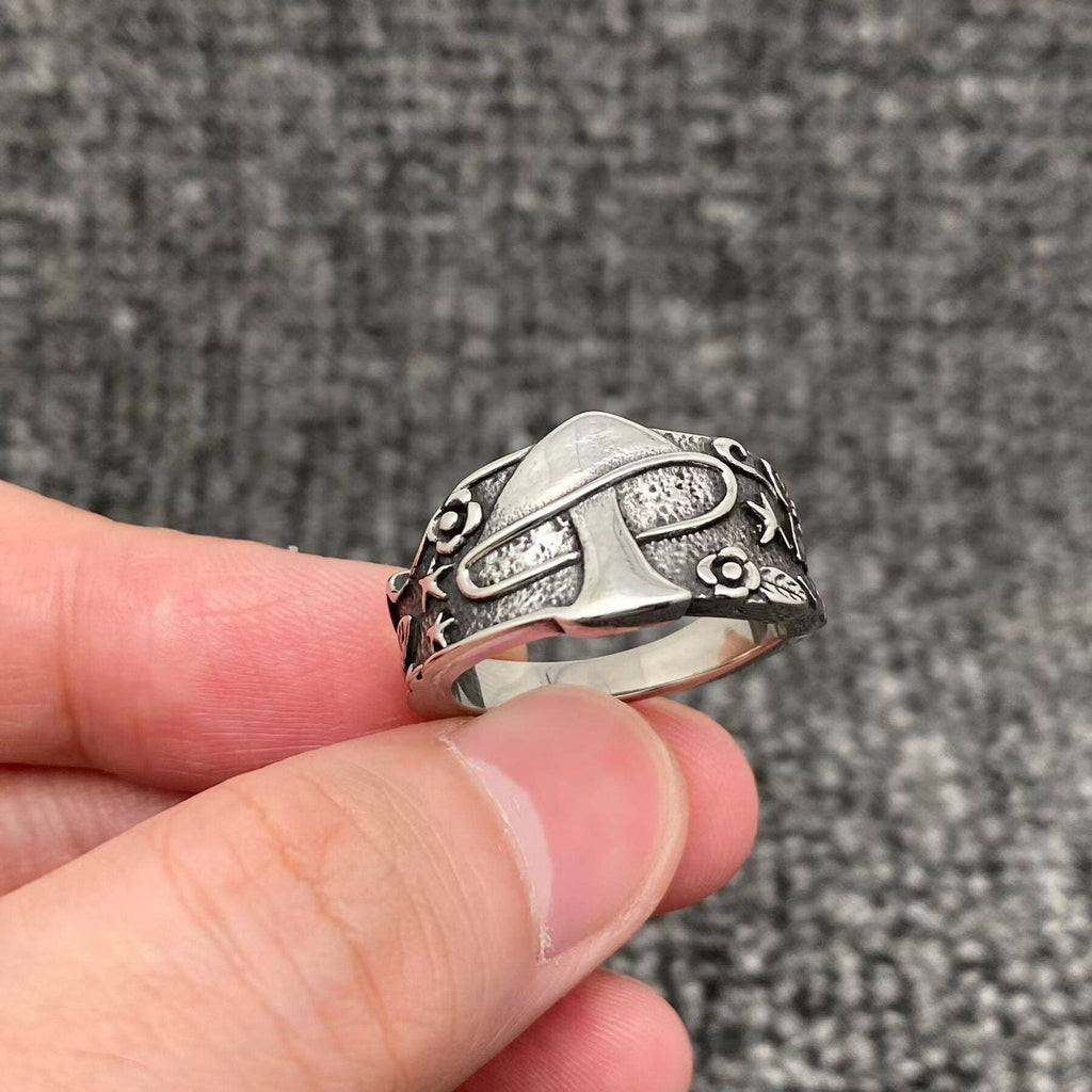 Stainless Steel Mushroom Ring Unisex