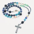 Amazonite, Apatite, Sodalite, Aventurine, Obsidian & Hematite Rosary Beads