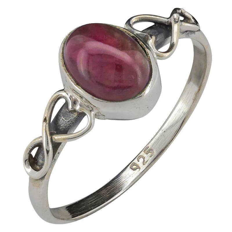 Garnet Sterling Silver Ring