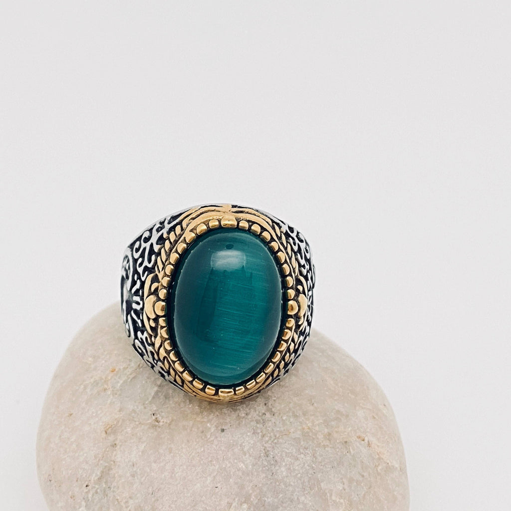 Cat's Eye Stainless Steel Men's Ring