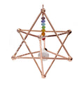 COPPER MERKABA WITH CHAKRA CRYSTALS 4"