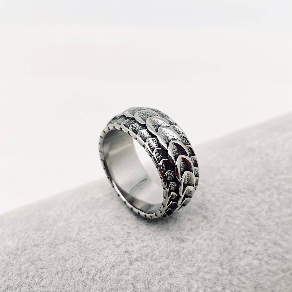 Dragon Scale Stainless Steel Ring