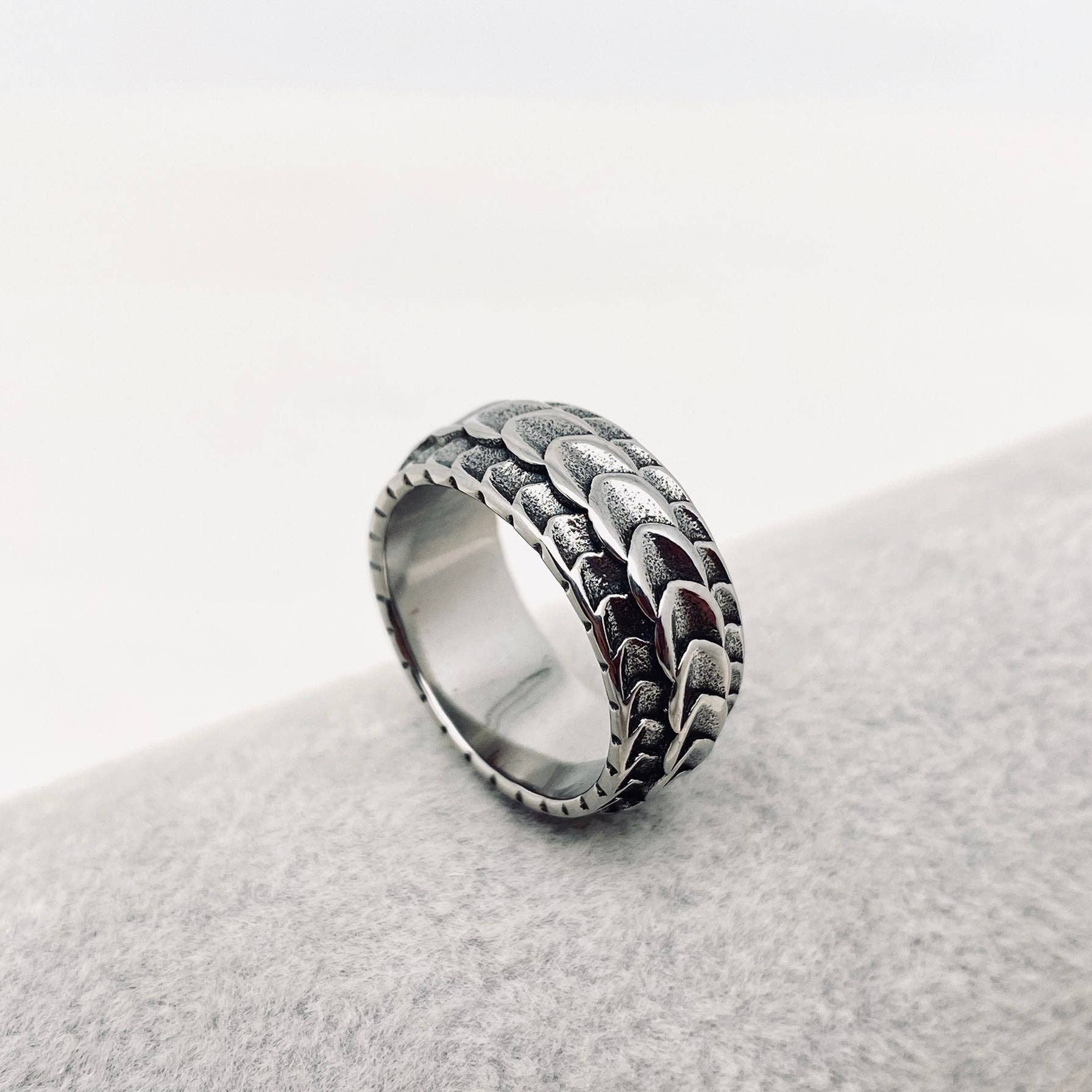 Dragon Scale Stainless Steel Ring