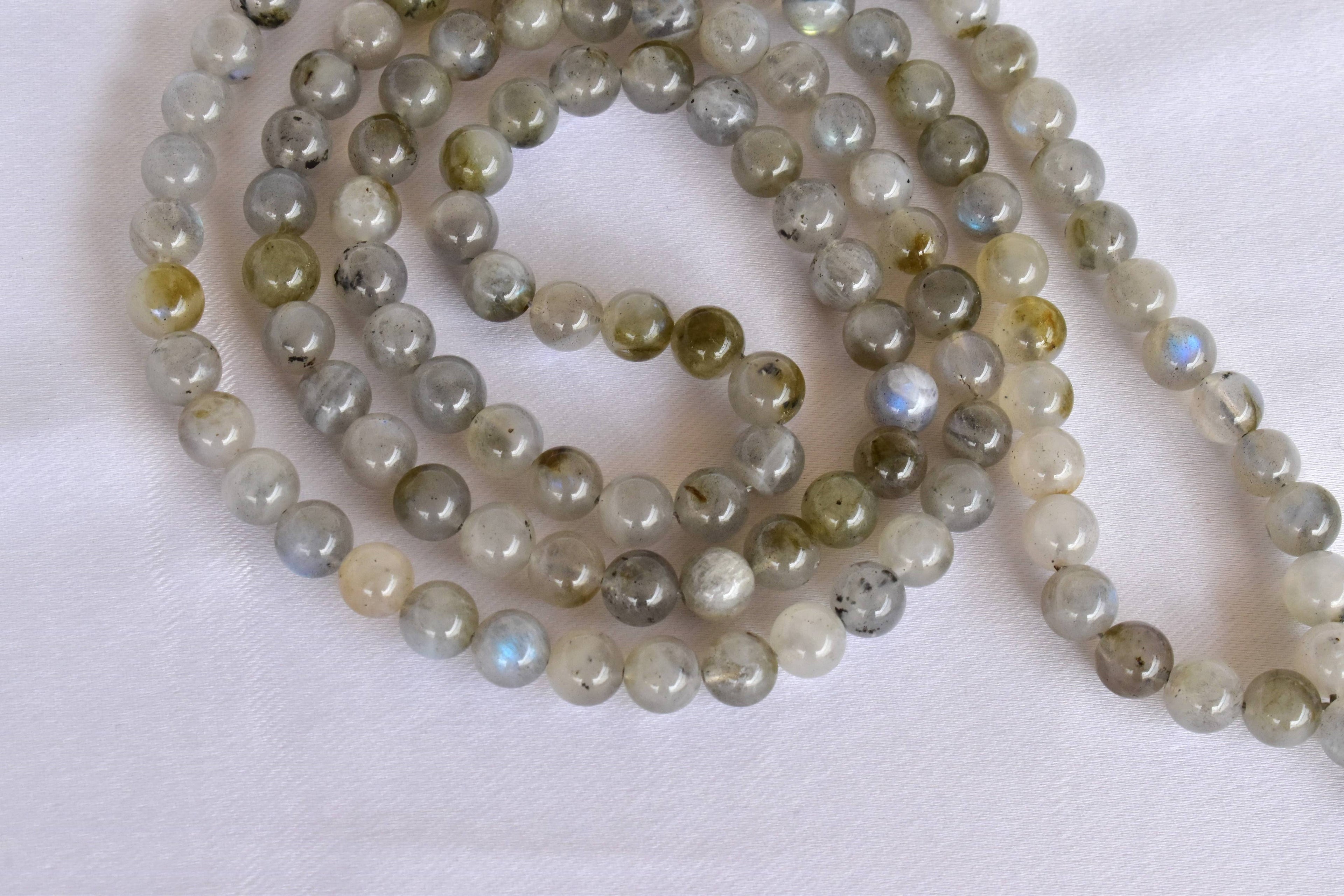Labradorite Gemstone Mala | 108 Prayer Beads Jap Mala