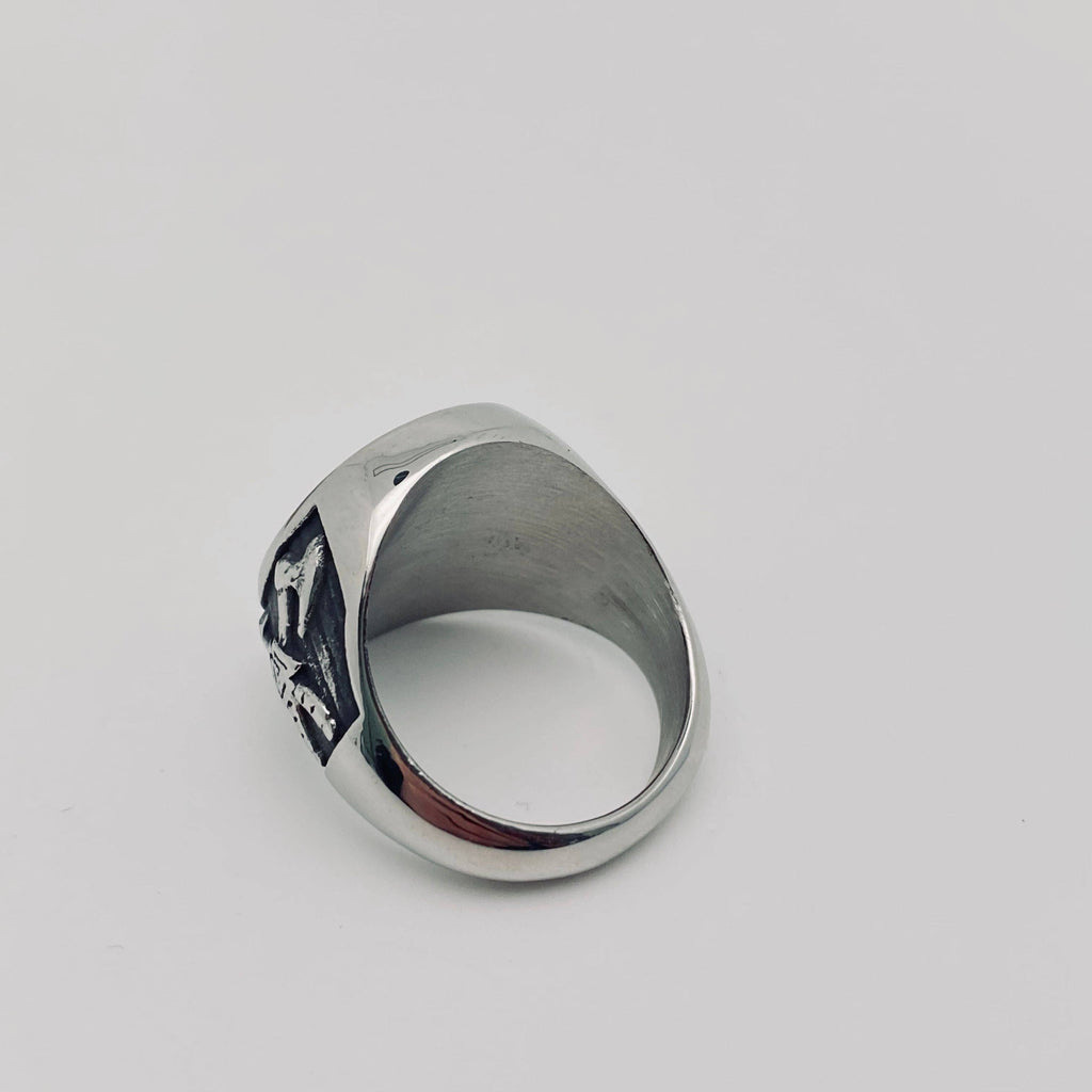 Stainless Steel Viking Double Axe Totem Ring