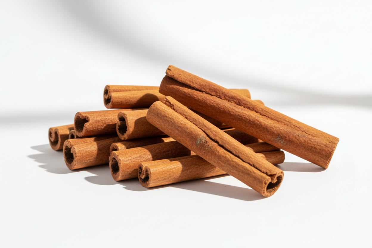 cinnoman sticks with white back ground