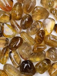 Citrine with Cacoxenite Tumbled
