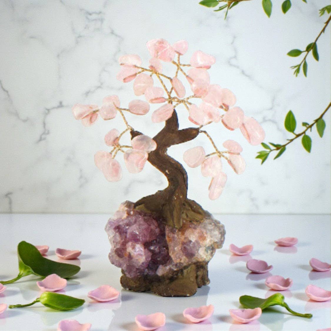 Rose Quartz Feng Shui Money Tree
