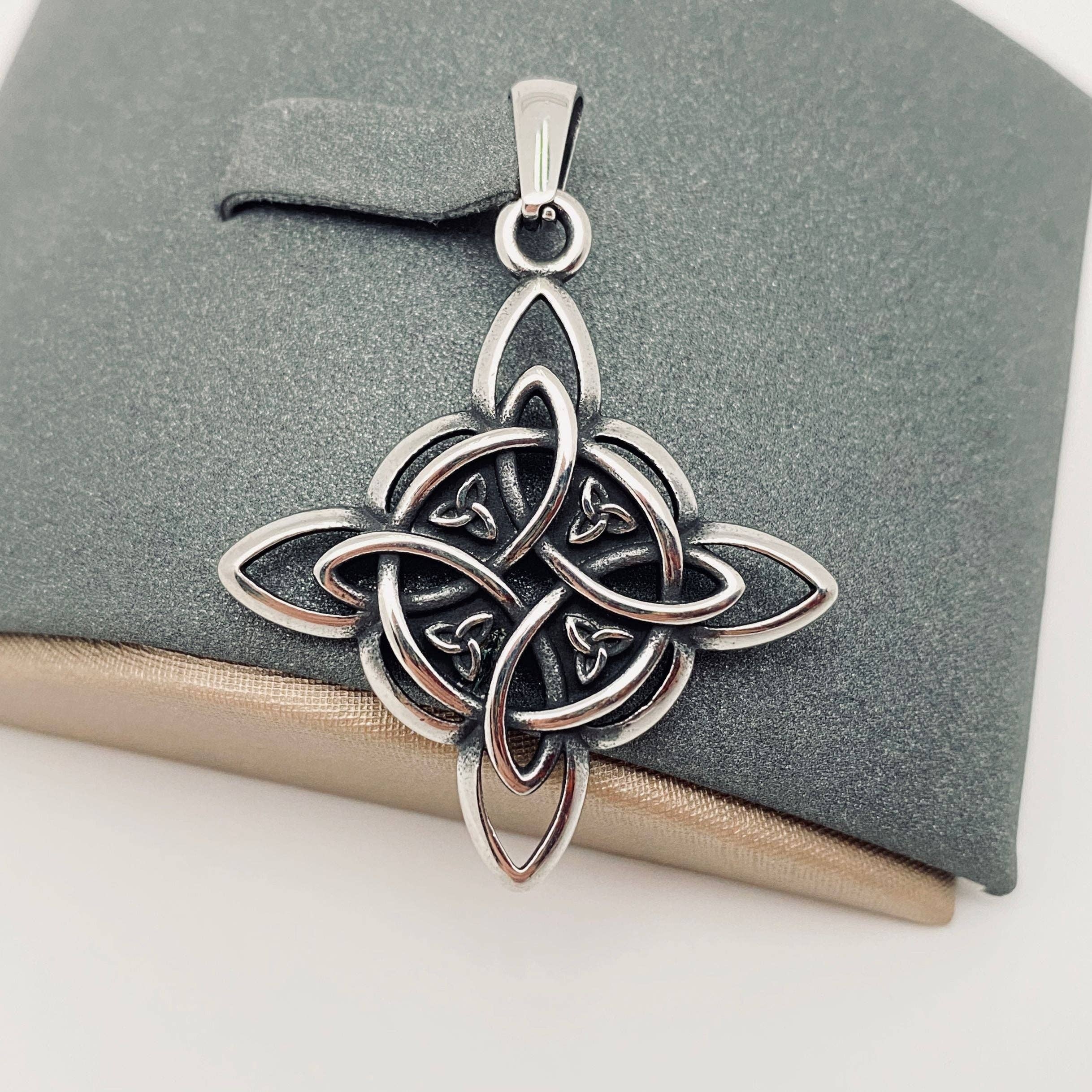 Celtic Witches Knot Stainless Steel Pendant