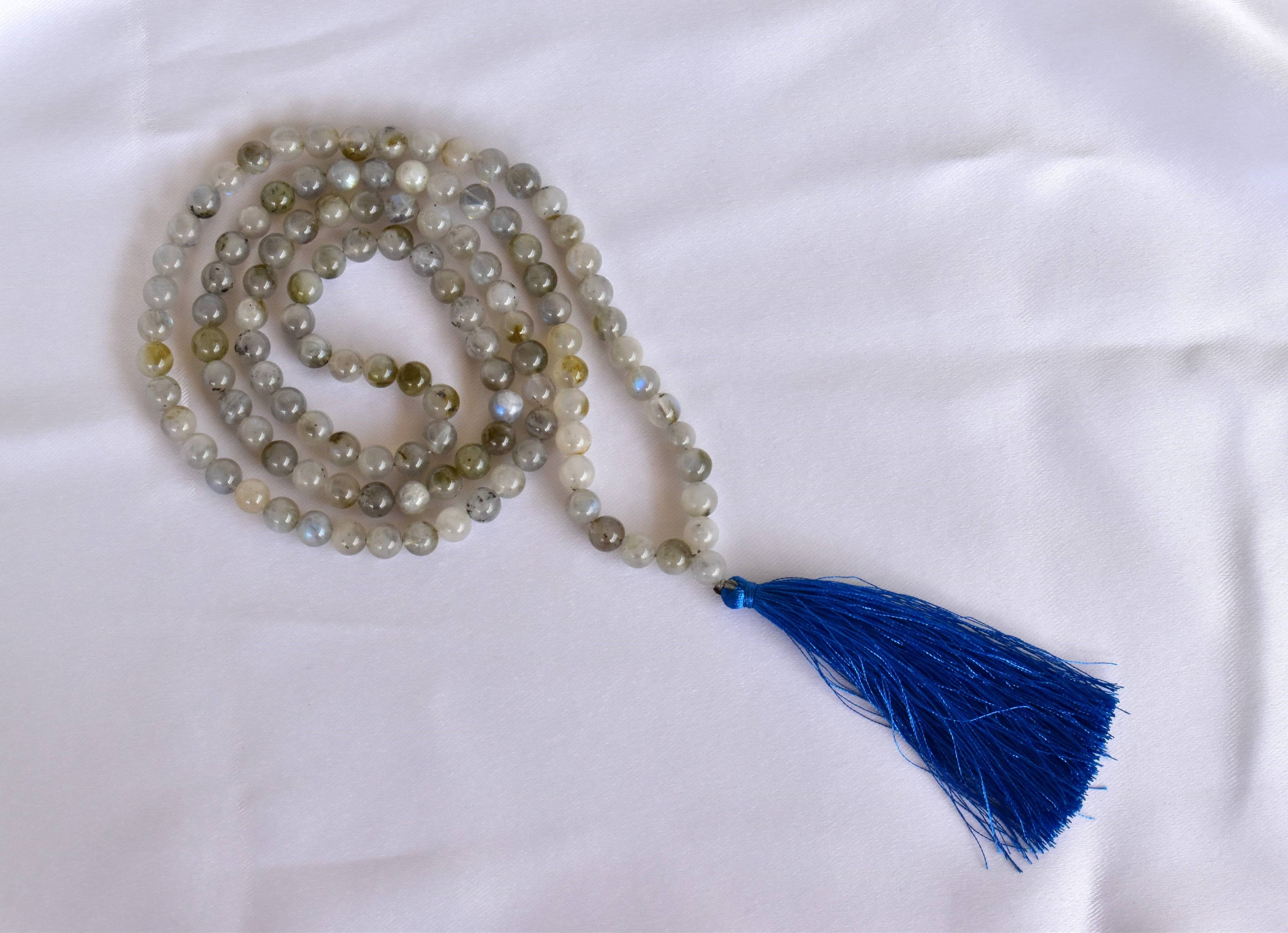 Labradorite Gemstone Mala | 108 Prayer Beads Jap Mala