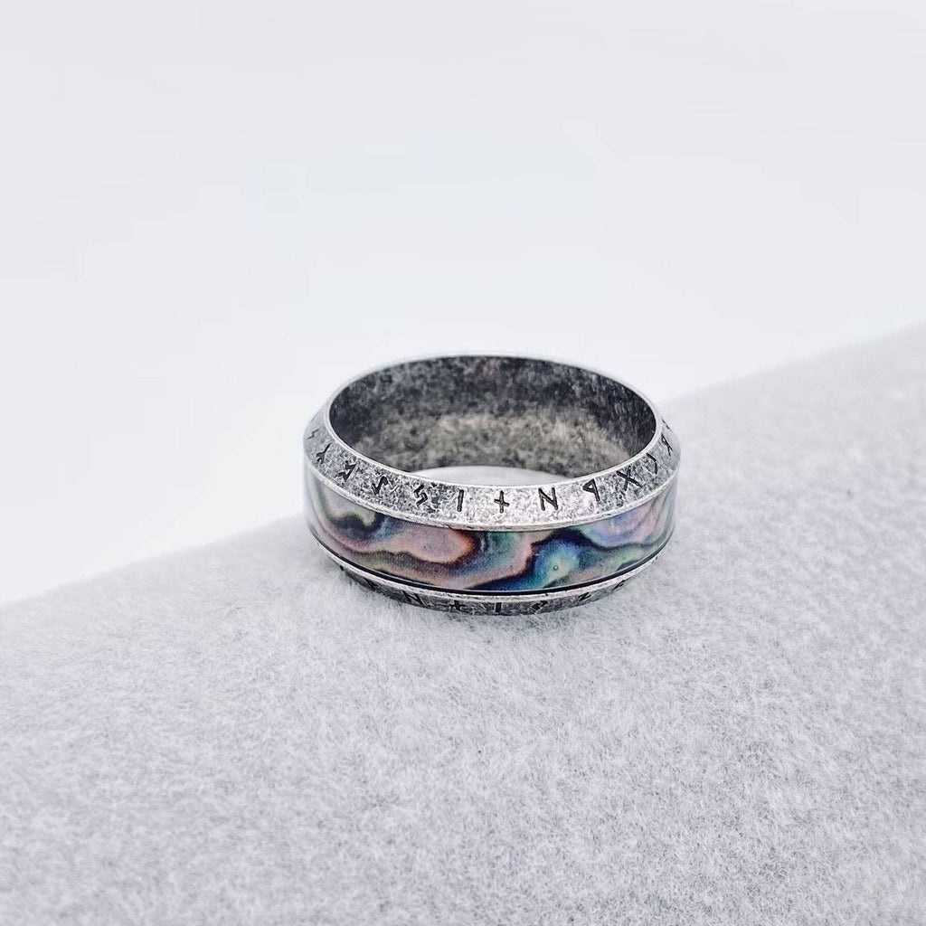 Stainless Steel Tree of Life Viking Rune Ring