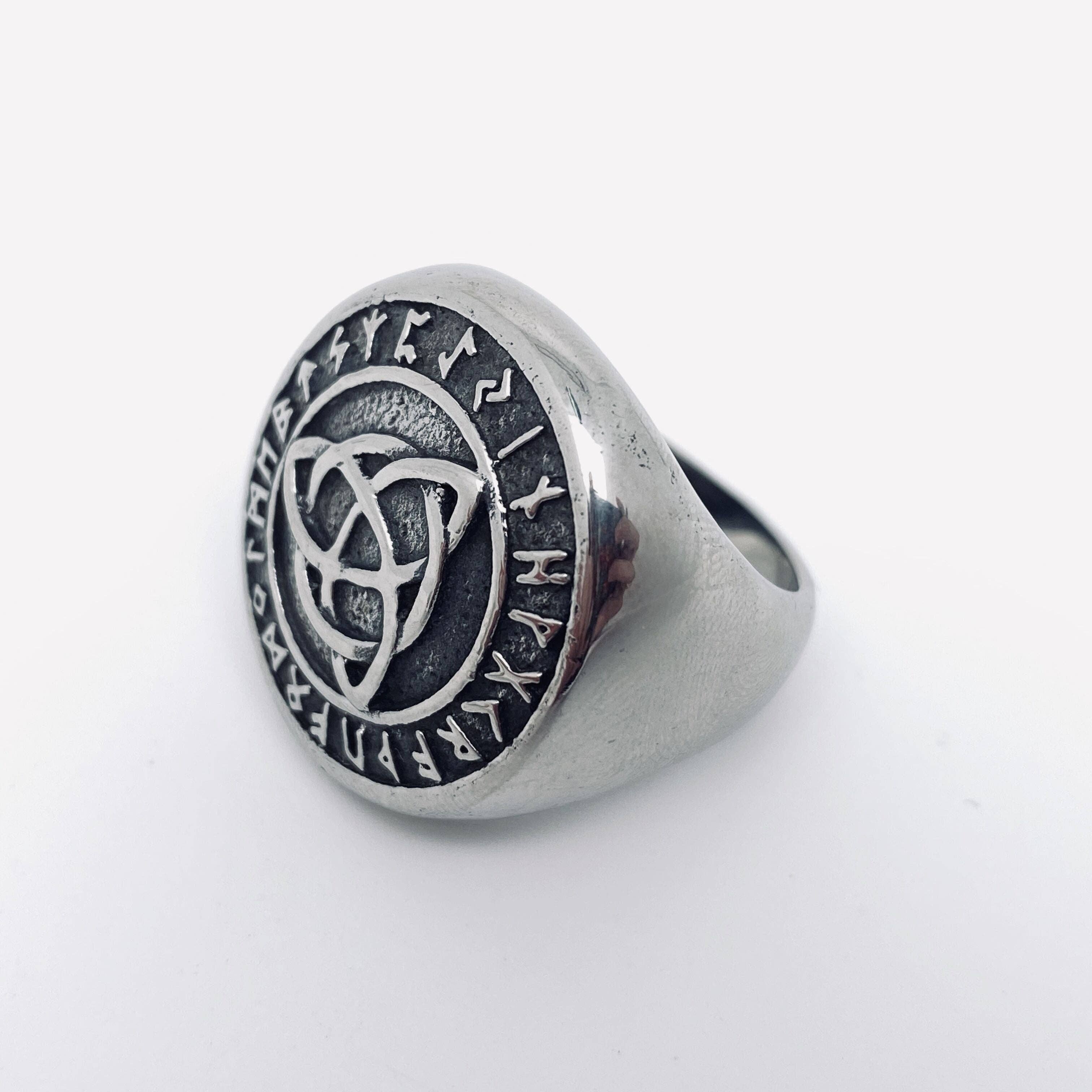 Triquetra Rune Stainless Steel Ring
