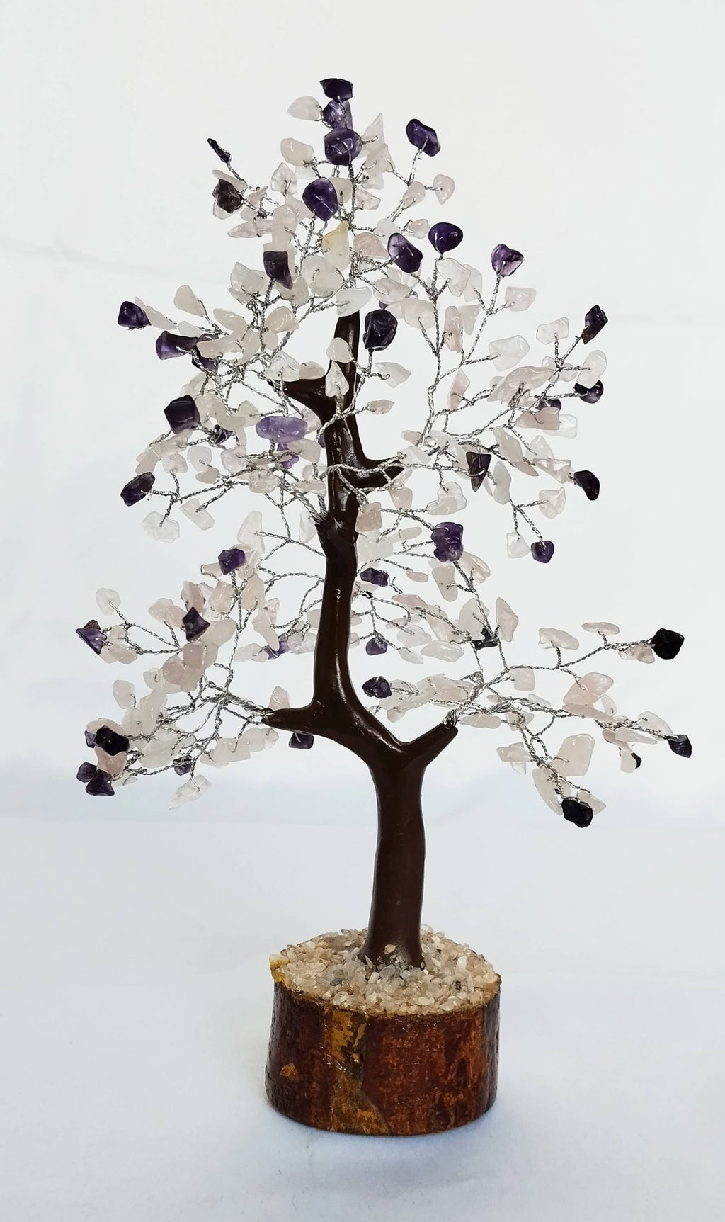 Amethyst with Rose Quartz Gemstone Tree