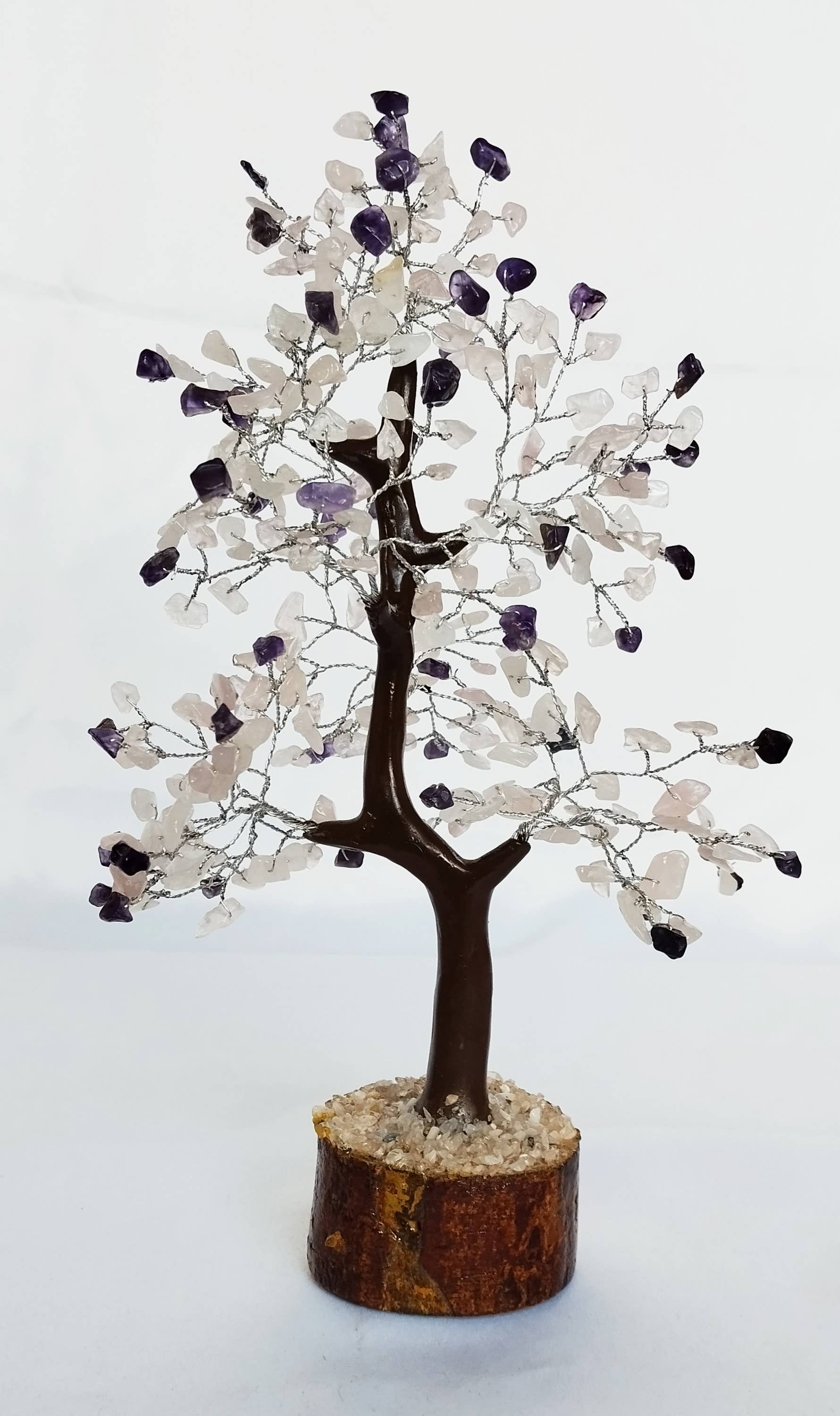 Amethyst with Rose Quartz Gemstone Tree