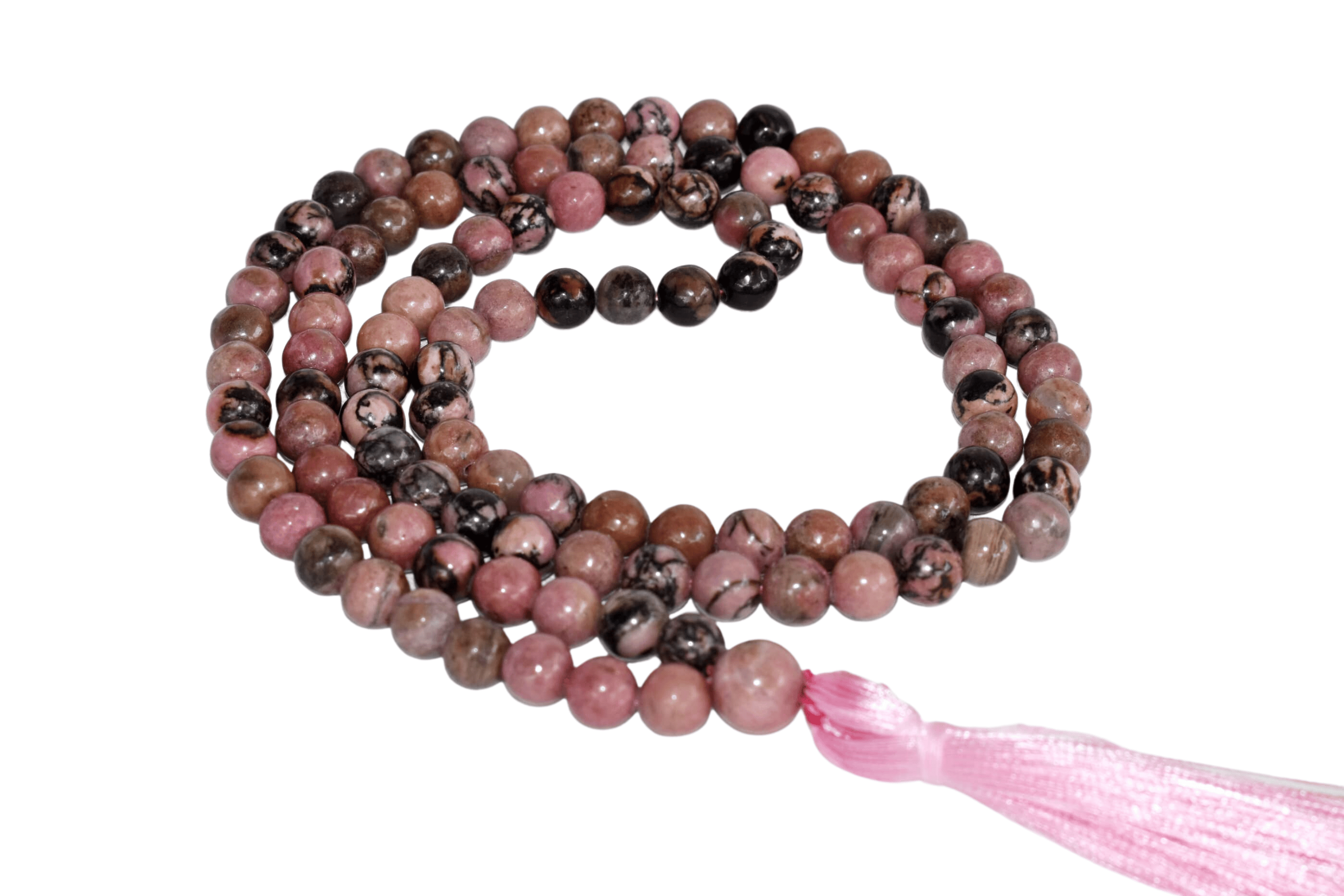 Rhodonite Gemstone Mala  | 108 Prayer Beads Mala | Jap Mala