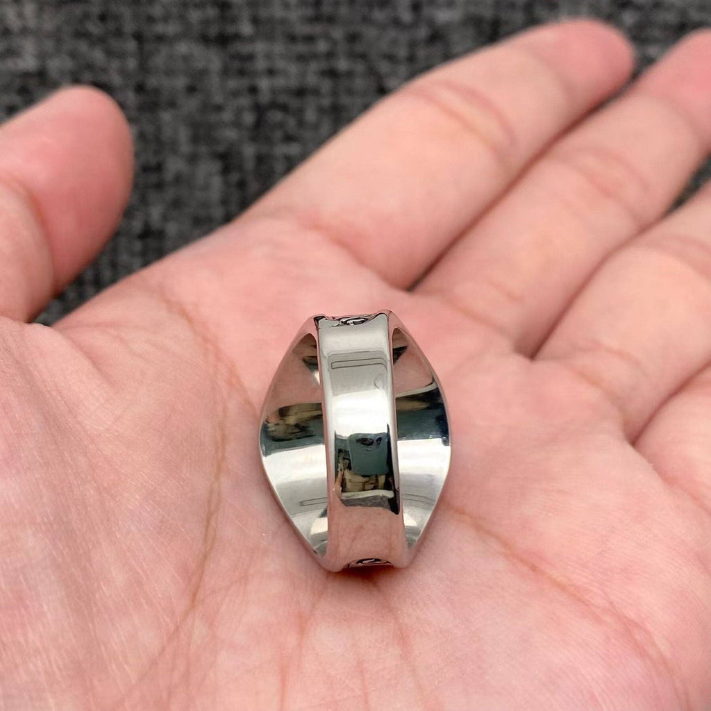 Wolf Head Men's Stainless Steel Ring