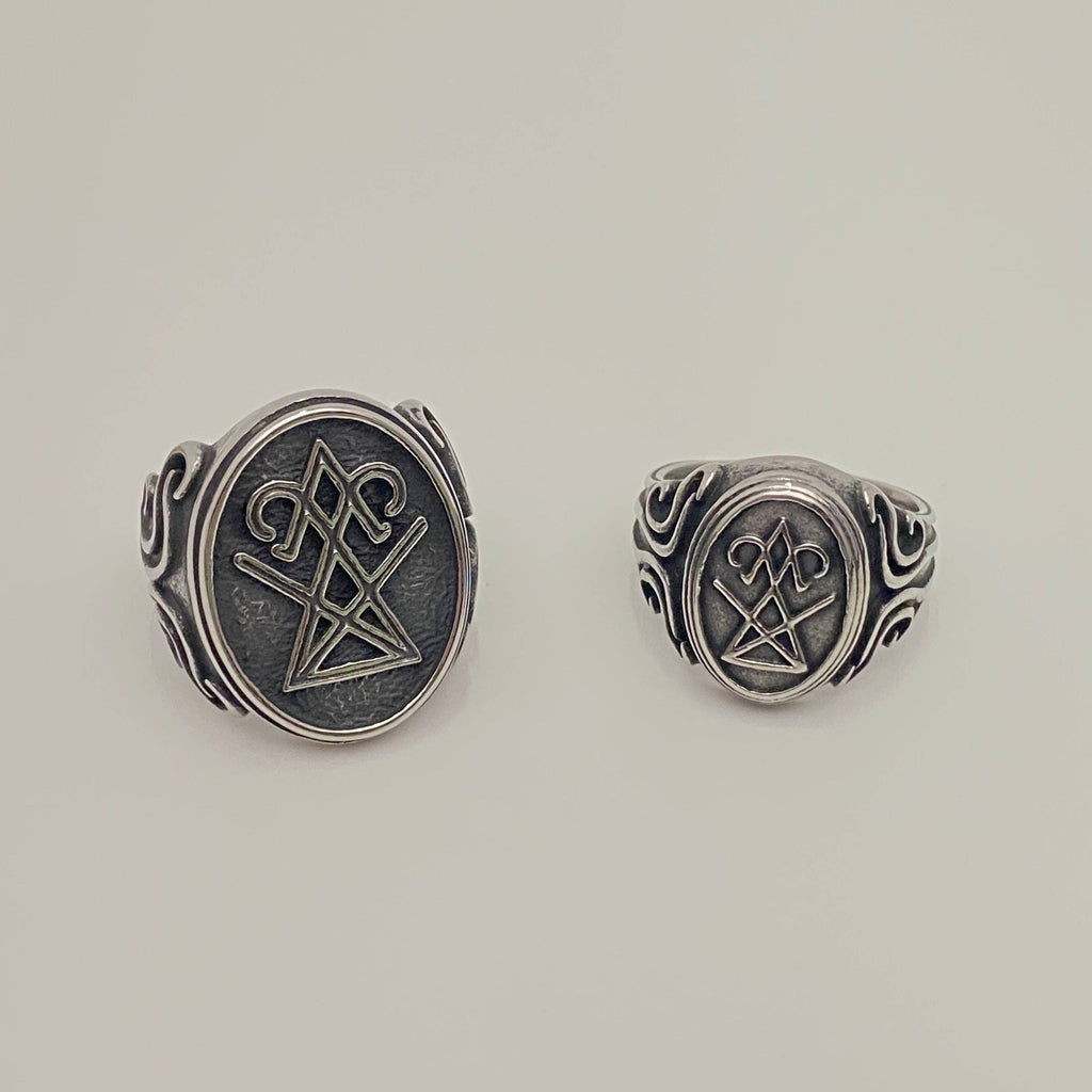 Stainless Steel Lucifer Men's Ring