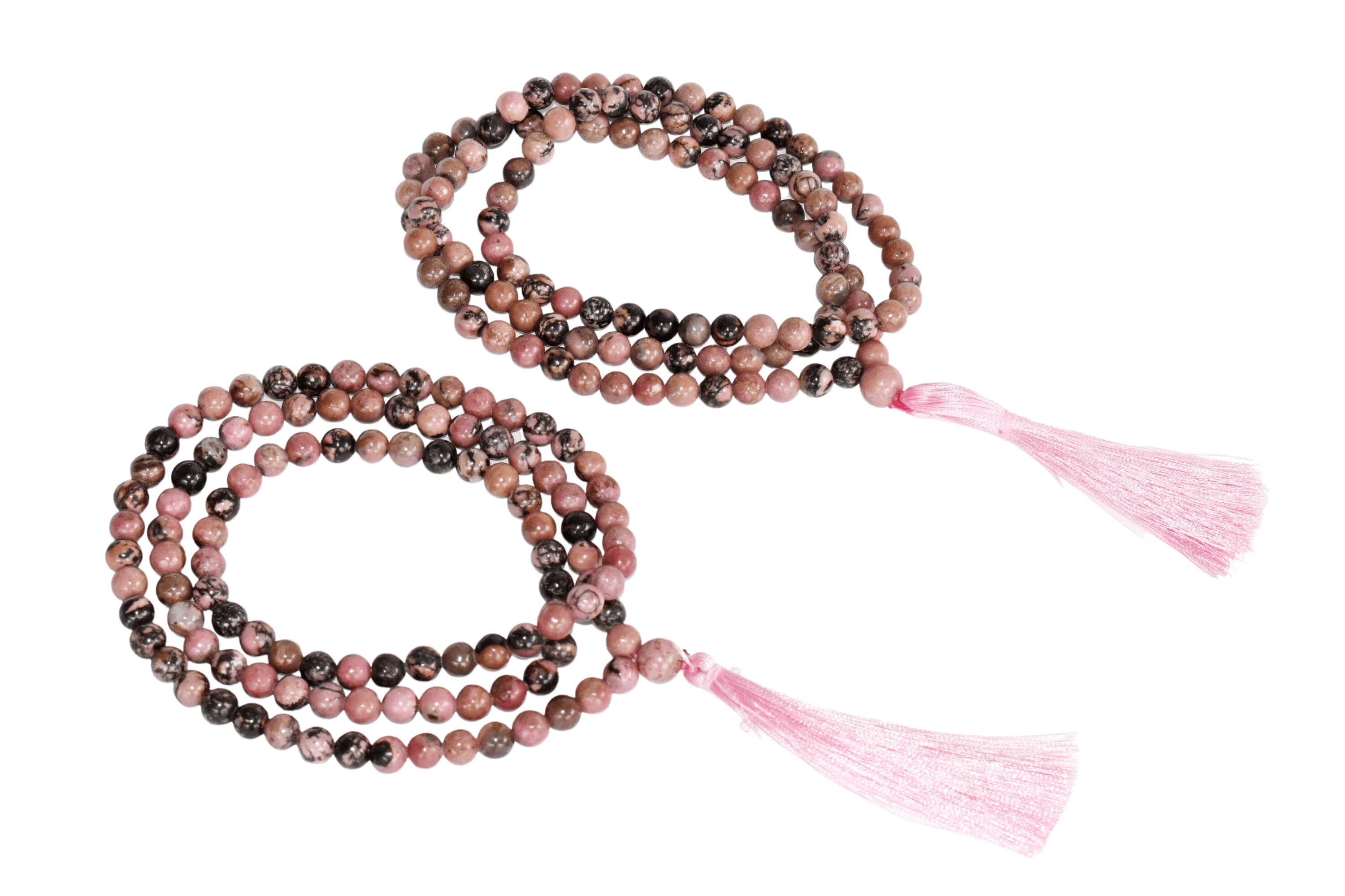 Rhodonite Gemstone Mala  | 108 Prayer Beads Mala | Jap Mala