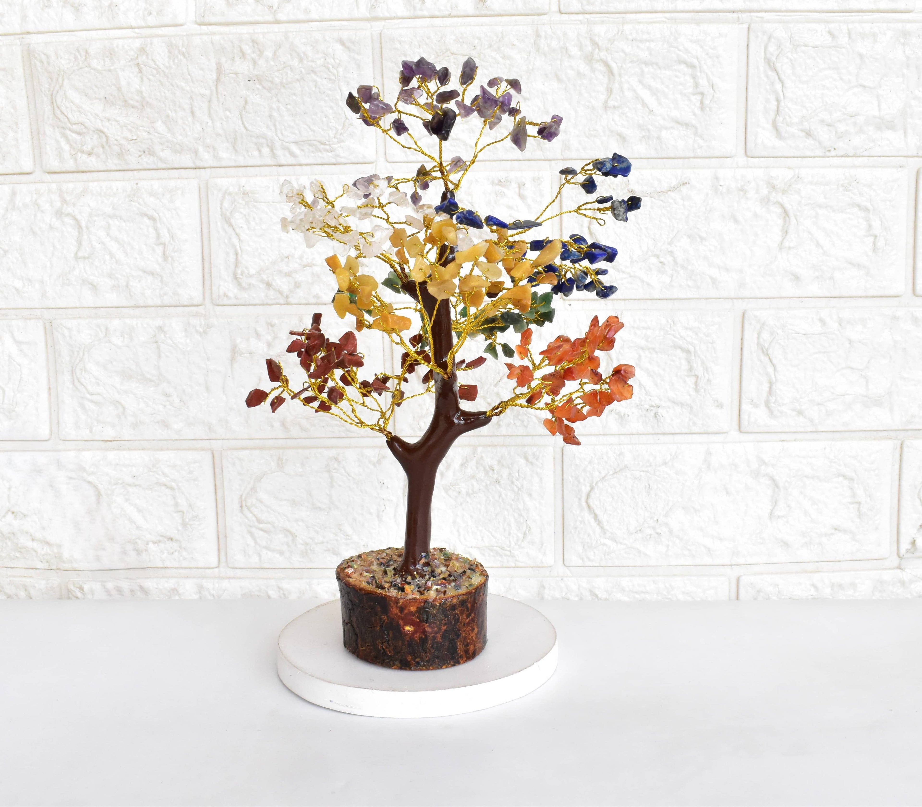 7 Chakra 300 Chips Gemstone Tree | Healing Crystal Tree