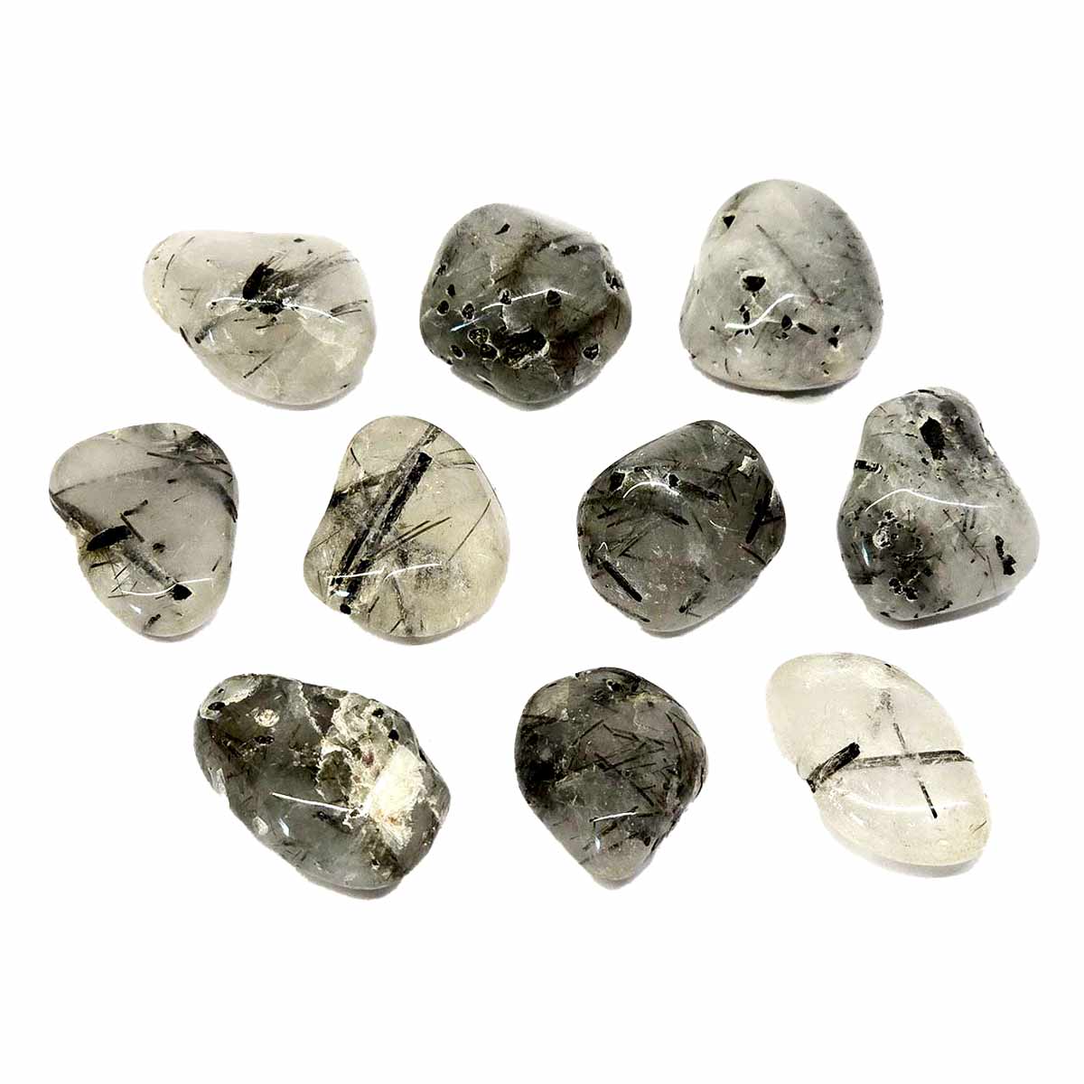 Tourmalinated Quartz Tumbled