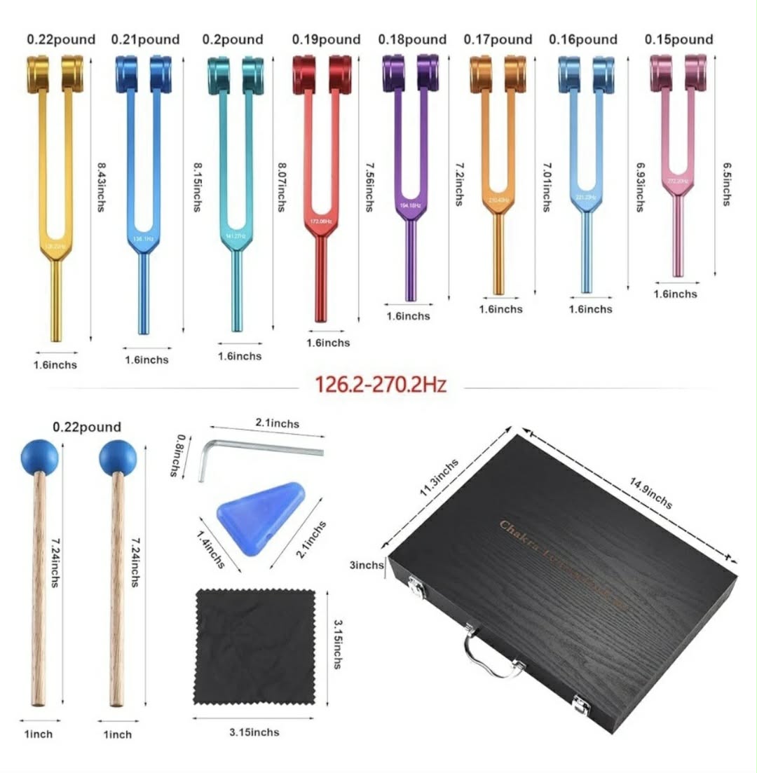 7 Chakra Tuning Fork Set